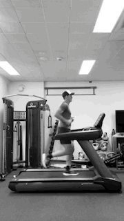 Running at 10 kph while holding cadence