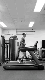 Running at 5 kph while holding cadence