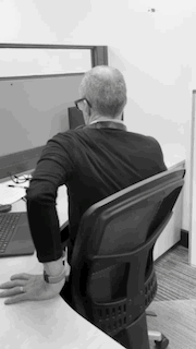 Seated rotation stretch