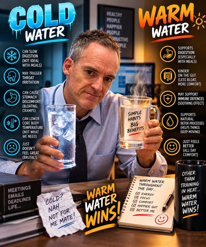 Warm versus cold water
